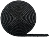 Rollo De Cierre De Velcro Enrollada Negra  1m X 20mm Blister