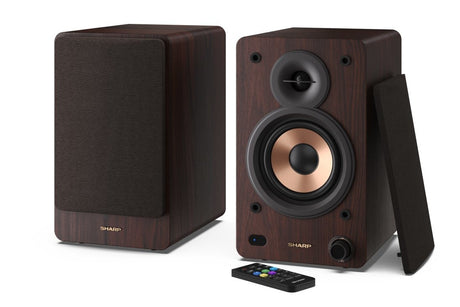 EAN 4974019216584 - Sharp BOOKSHELF SPEAKERS De 2 vías Marrón Inalámbrico y alámbrico 60 W imagen 1