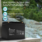 Extralink Akumulator Battery Accumulator Agm 12v 45ah Sealed Lead Acid (Vrla)
