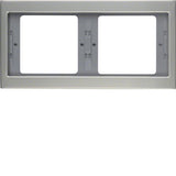 Berker 1363 70 04 Rahmen 2f Waagerecht Edst Rostfrei