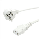 Roline Verde Netzcable, Gerade Iec-Buchse, Wei, 0,8 M