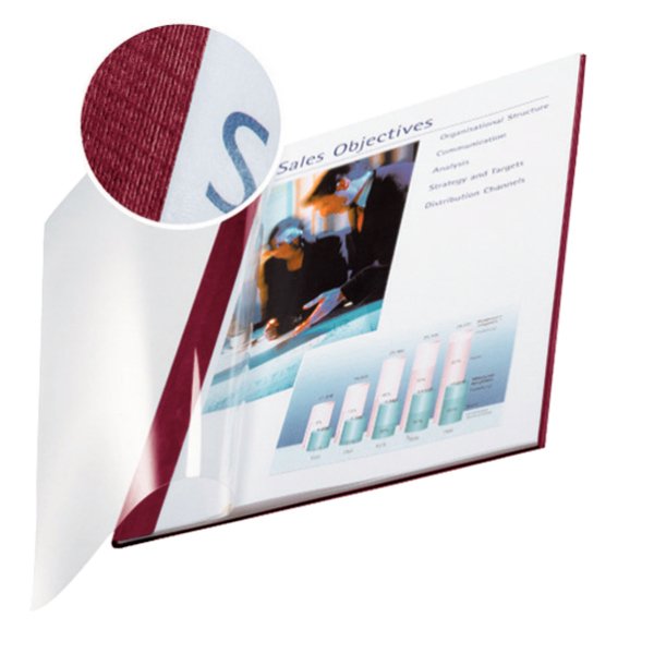 Leitz Buchbindemappen Bordeaux Para 71-105 Hojas Din A4