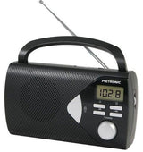 Metronic Radio Portatil Am/Fm Con Funcion Alarma - Pilas - Negro