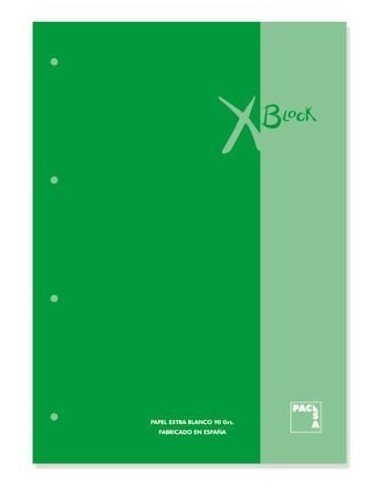 Pacsa Recamblock De Colores 100 Hojas 5x5+Greca A4 Fucsia