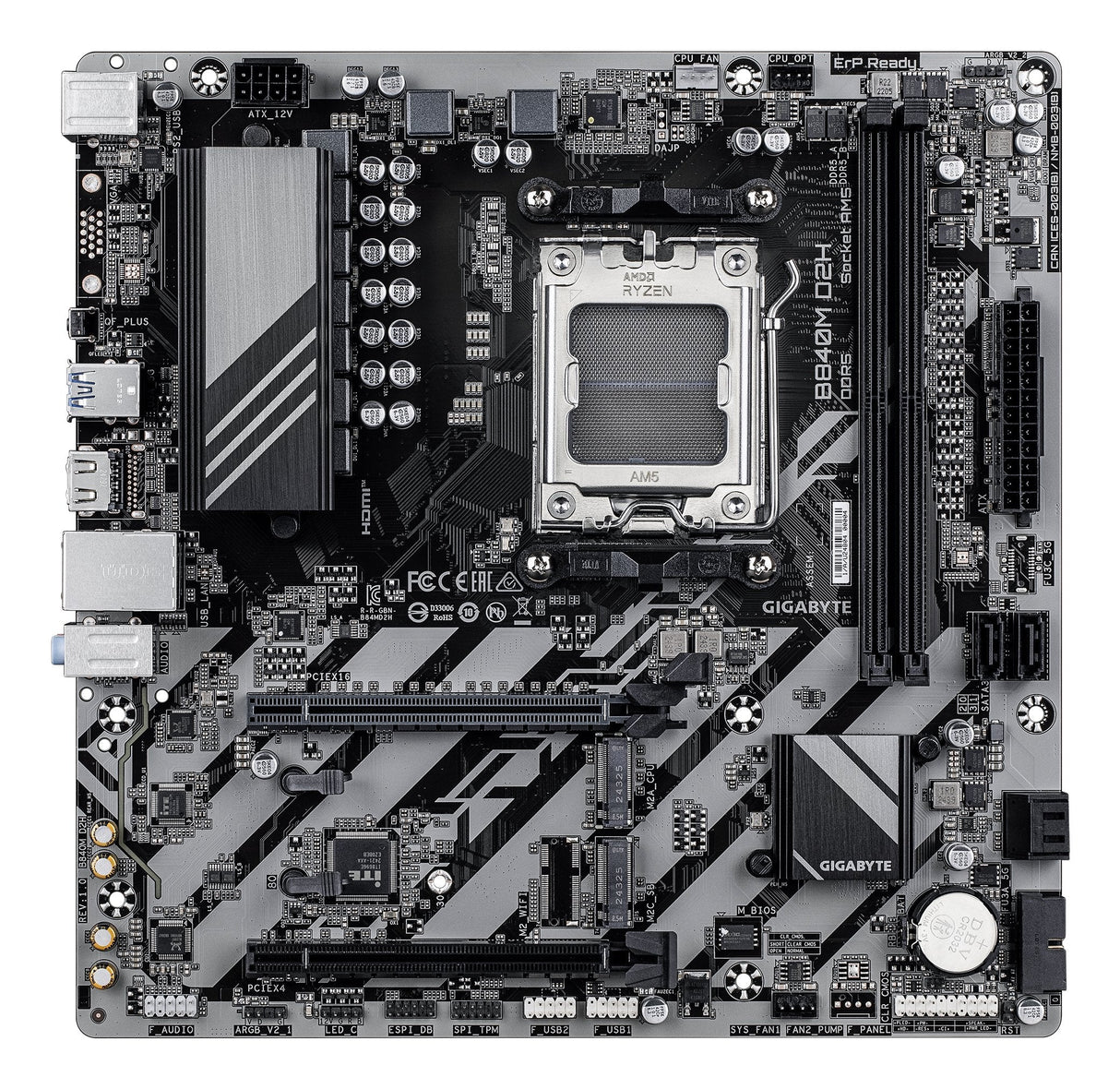 EAN 4719331868116 - GIGABYTE B840M D2H placa base AMD B840 Zócalo AM5 micro ATX imagen 2