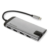 EAN 0023942491422 - Verbatim 49142 base para portátil y replicador de puertos USB 3.2 Gen 1 (3.1 Gen 1) Type-C Negro, Plata imagen 1