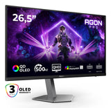 Aoc Agon Pro Ag276qkd2 Qd-Oled (67.3 Cm (26.5 Zoll), Negro, Qhd, Hdmi, Dp, Lautsprecher, Usb-Hub, 500hz Panel) Ag276qkd2
