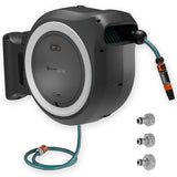 Portamangueras De Pared A Batería Gardena Powerroll Xxl 18v P4a Solo, 40 Metros, Enrollador De Manguera Gris/Blanco, Sin Batería Ni Cargador, Power For All Alliance 18647-55