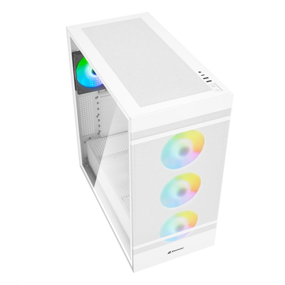 Caja Pc Sharkoon Rebel C50 Rgb Atx Full Tower Blanco 4044951038251