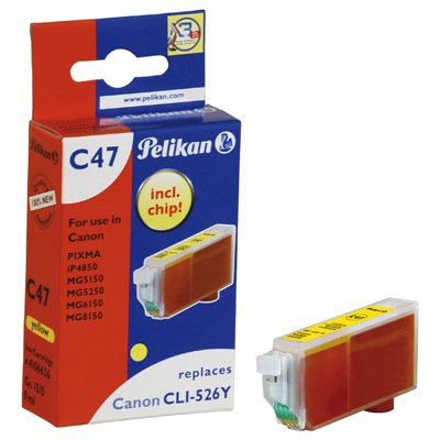 Tinta Pelikan Canon C47 Cli526 Ye Amarillo Compatible