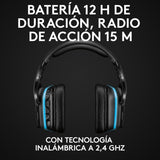 EAN 5099206081918 - Logitech G 981-000744 auricular y casco Auriculares Inalámbrico Diadema Juego Negro, Azul imagen 11