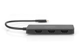 Digitus Usb-Hub 3-Port C ->3xhdmi M.Cable Negro