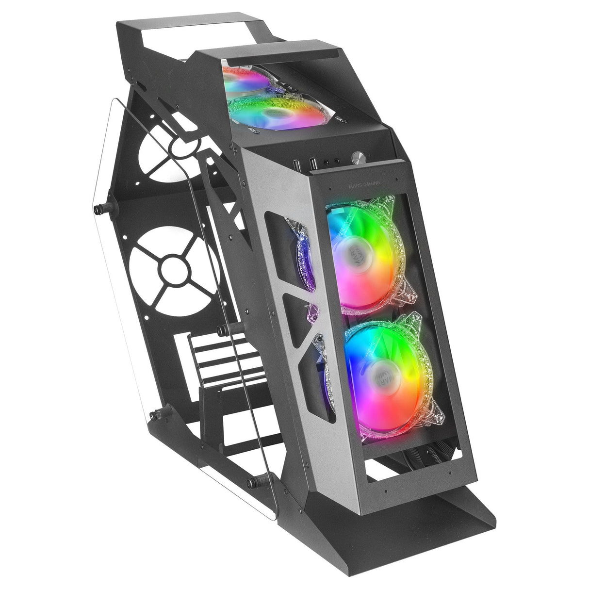 Caja Pc Marsgaming Minitorre Microatx Mc61 Negro