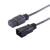 Cable Iec C20 Conector Macho > C19 Conector Hembra 2,5m Negro