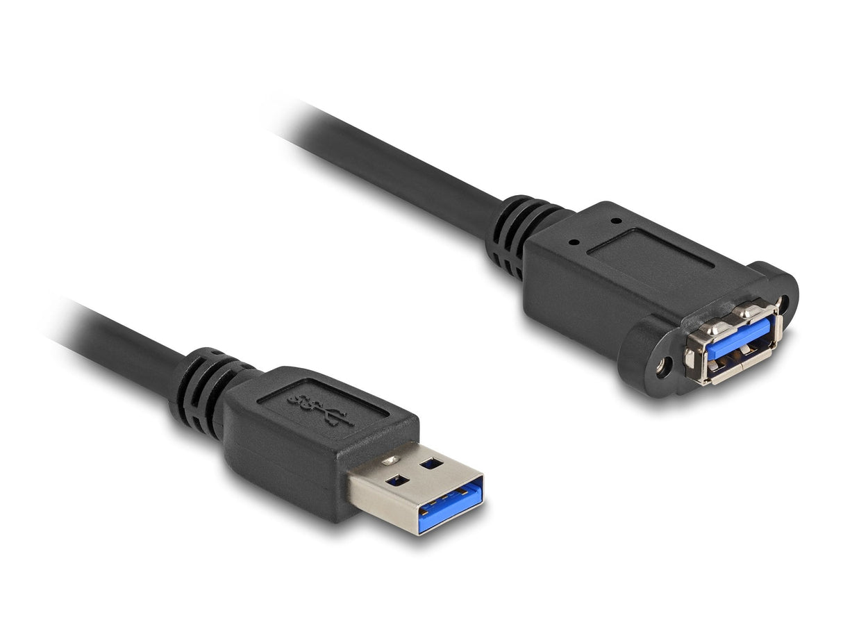 Delock 80486 Cable Usb 5 Gbps Usb Tipo-A Macho A Usb Tipo-A Hembra Para Instalación 1 M Negro