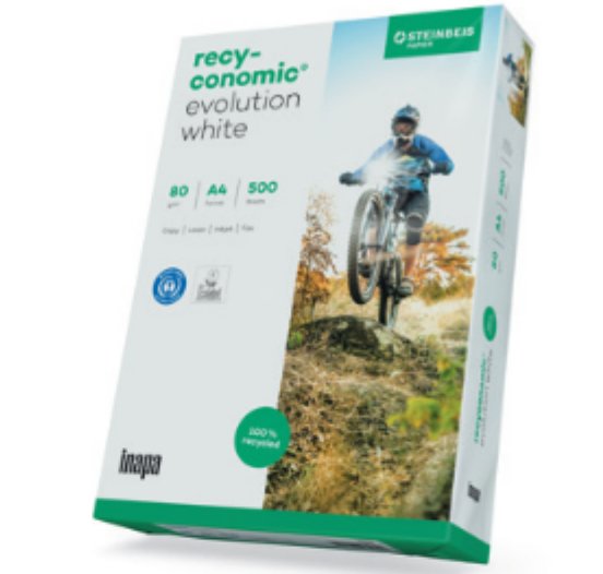 Papel Inapa Recyconomic Evolution Blanco A4 (Din A4 (500 Hojas), 80 G/M²)