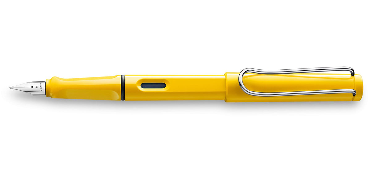 Lamy Pluma Estilográfica Safari 018m Punta Media Tinta Azul Color Amarillo