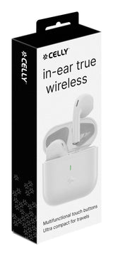 Auriculares Celly Compact True Wireless Stereo (Tws) Usb Tipo C Bluetooth Blanco