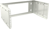 19" 4u Adjustable Depth Open  Frame Rack Wall Mount - White