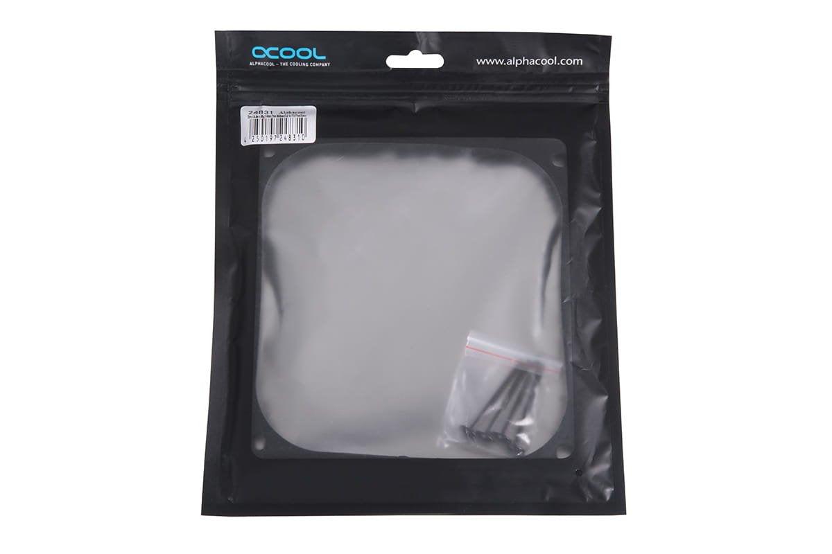 Alphacool De 140 Mm (7 Mm De Grosor), Marco De Instalación Negro, Incluidos 4 Tornillos M3x37 Mm