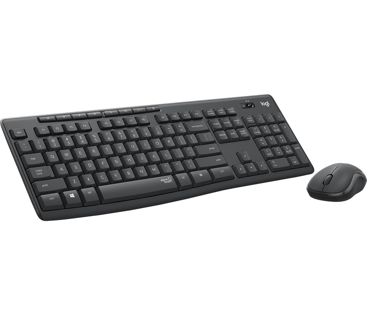 Teclado Ruso + Ratón Logitech Mk295 Silent Wireless Combo Rf Inalámbrico Grafito
