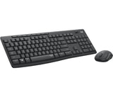 Teclado Inglés Logitech Mk295 Silent Wireless Combo Ratón Incluido Usb Qwerty Grafito