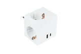 Enchufe Cubo Good Connections Kabelmeister  De 3 Vías, 2x Usb, Regleta Blanca, 1x Usb-C Pd 3.0 20w, 1x Usb-A 18w Sw01-W