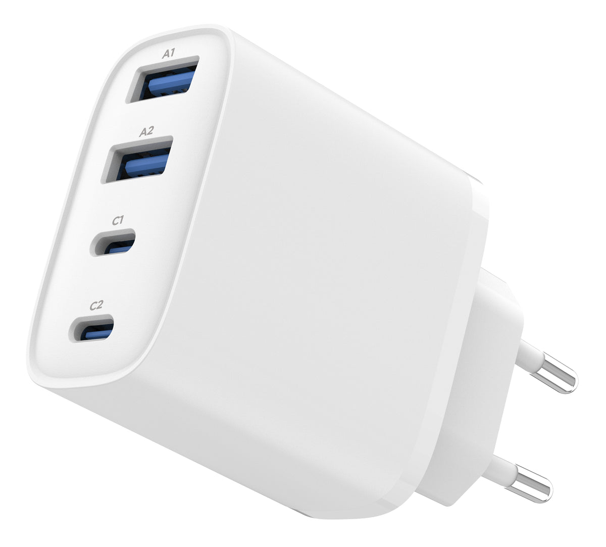 Cargador Gembird Rápido Usb Pd 4 Puertos 40 W Gan