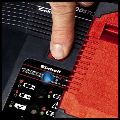Einhell Power-X-Boostcharger 6 A, Cargador (Negro Rojo) 4512064