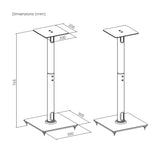 Aisens Soporte Universal De Suelo Para Altavoces, Negro
