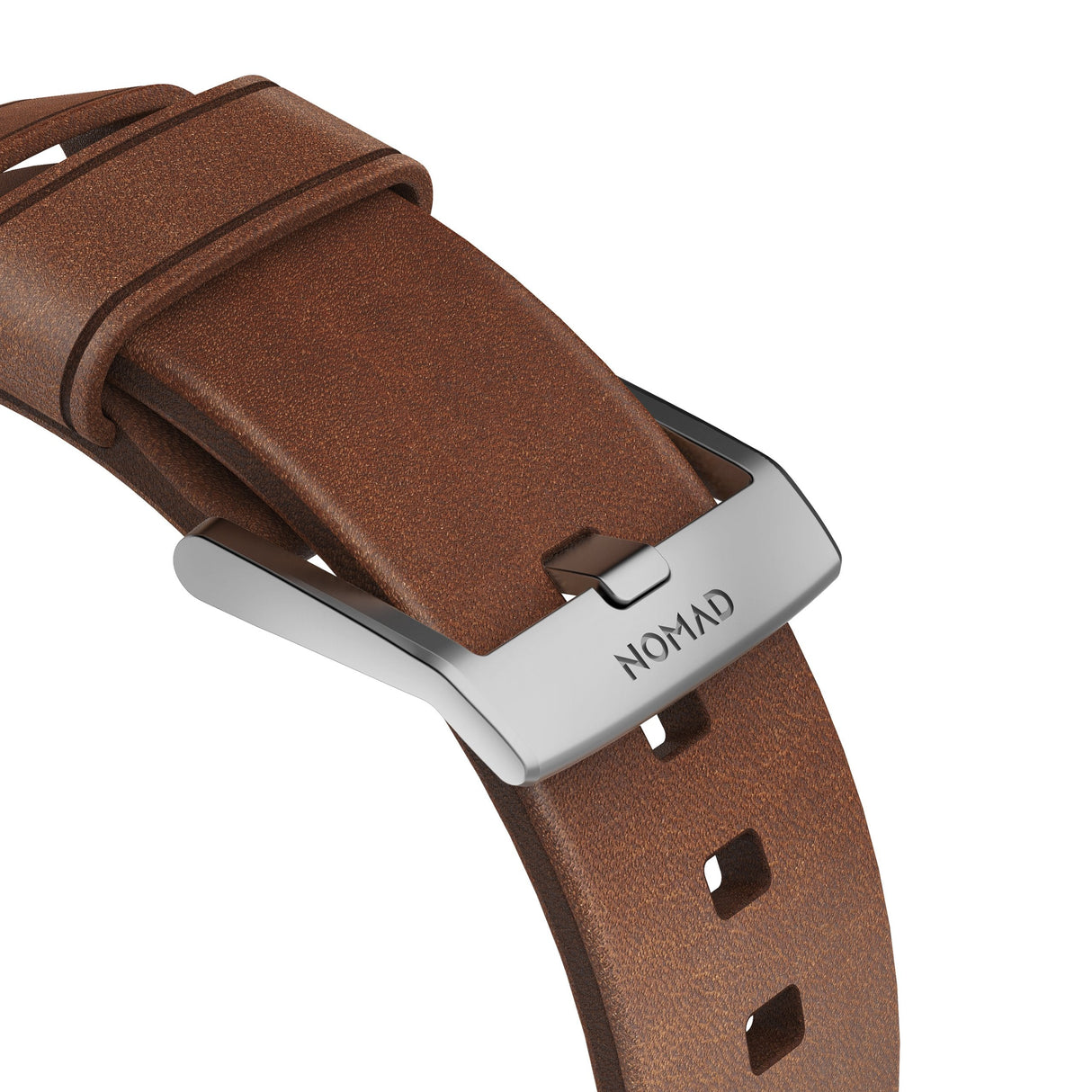 Nomad Strap Modern Lthr. Brown Connect. Silver 46/49mm