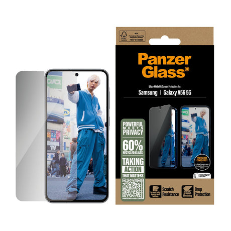 EAN 5715685017353 - PanzerGlass ® Privacy Screen Protector Samsung Galaxy A56 5G | Ultra-Wide Fit Protector de pantalla 1 pie imagen 2