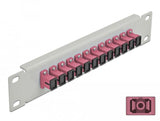 Delock 10" Lwl Patchpanel 12 Port Sc Simplex Violetat 1 He Gris