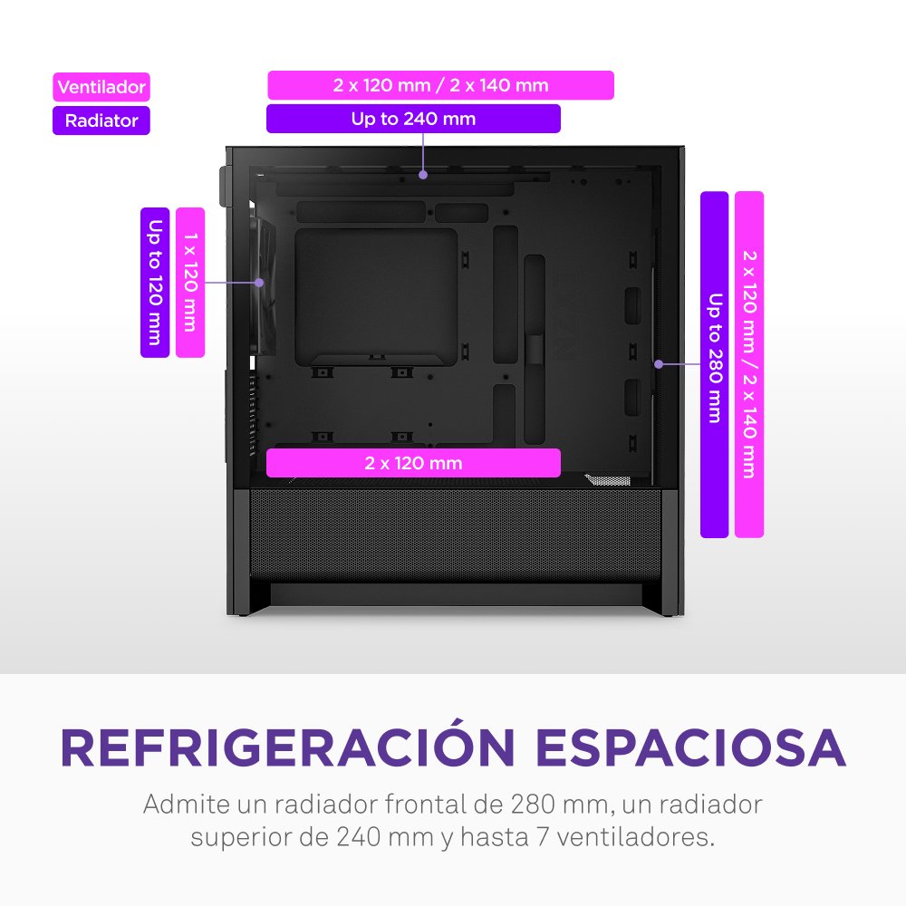 EAN 5056547207988 - NZXT H9 H3 Flow Midi Tower Negro imagen 5