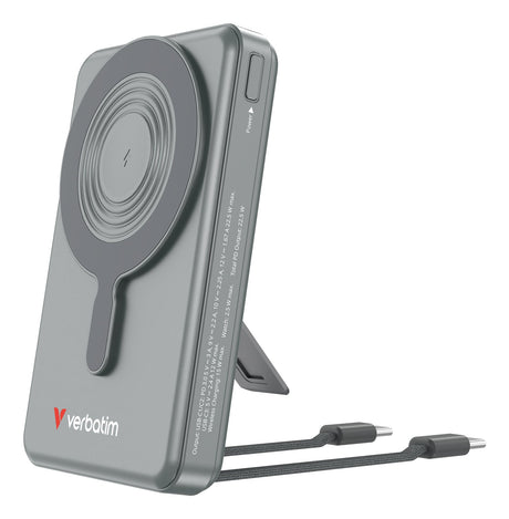 EAN 0023942322726 - Verbatim 32272 batería externa Polímero de litio 10000 mAh Cargador inalámbrico Gris imagen 1