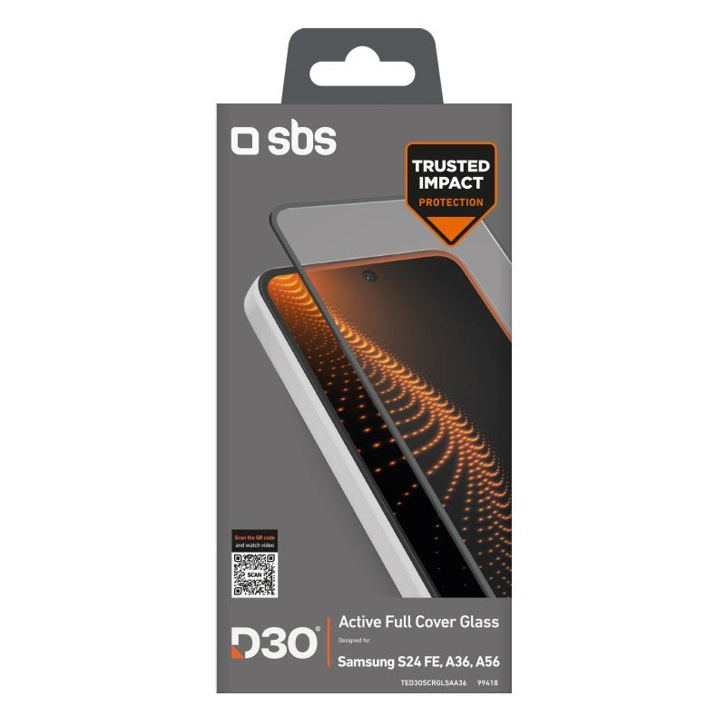 Sbs Glas Displayschutz D3o Para Samsung Galaxy A36/S24 Fe/A56