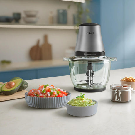 EAN 8720389066580 - Philips 3000 series HR1503/00 picadora eléctrica de alimentos 2 L 500 W Acero inoxidable imagen 5
