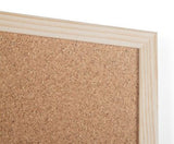 Bi-Office Tablero De Corcho Doble Cara 600x400mm Marco Natural