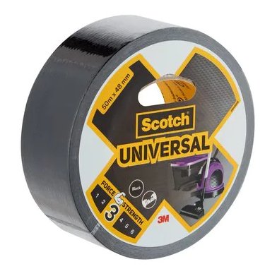 Cinta Americana Universal 3; 50 M X 48 Mm, Negra