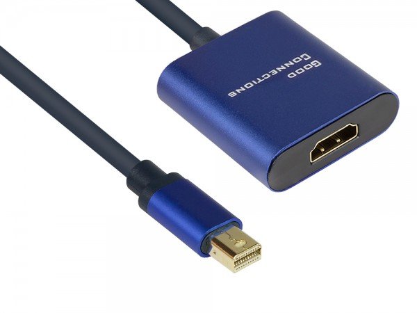 EAN 4014619709168 - Alcasa MDP-HDMI2 adaptador de cable de vídeo 0,2 m Mini DisplayPort HDMI Negro, Azul imagen 1