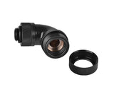 Codo Thermaltake Pacific G1 / 4 Petg Compresión De 90 Grados 16 Mm, Conectores Negros, Cl-W