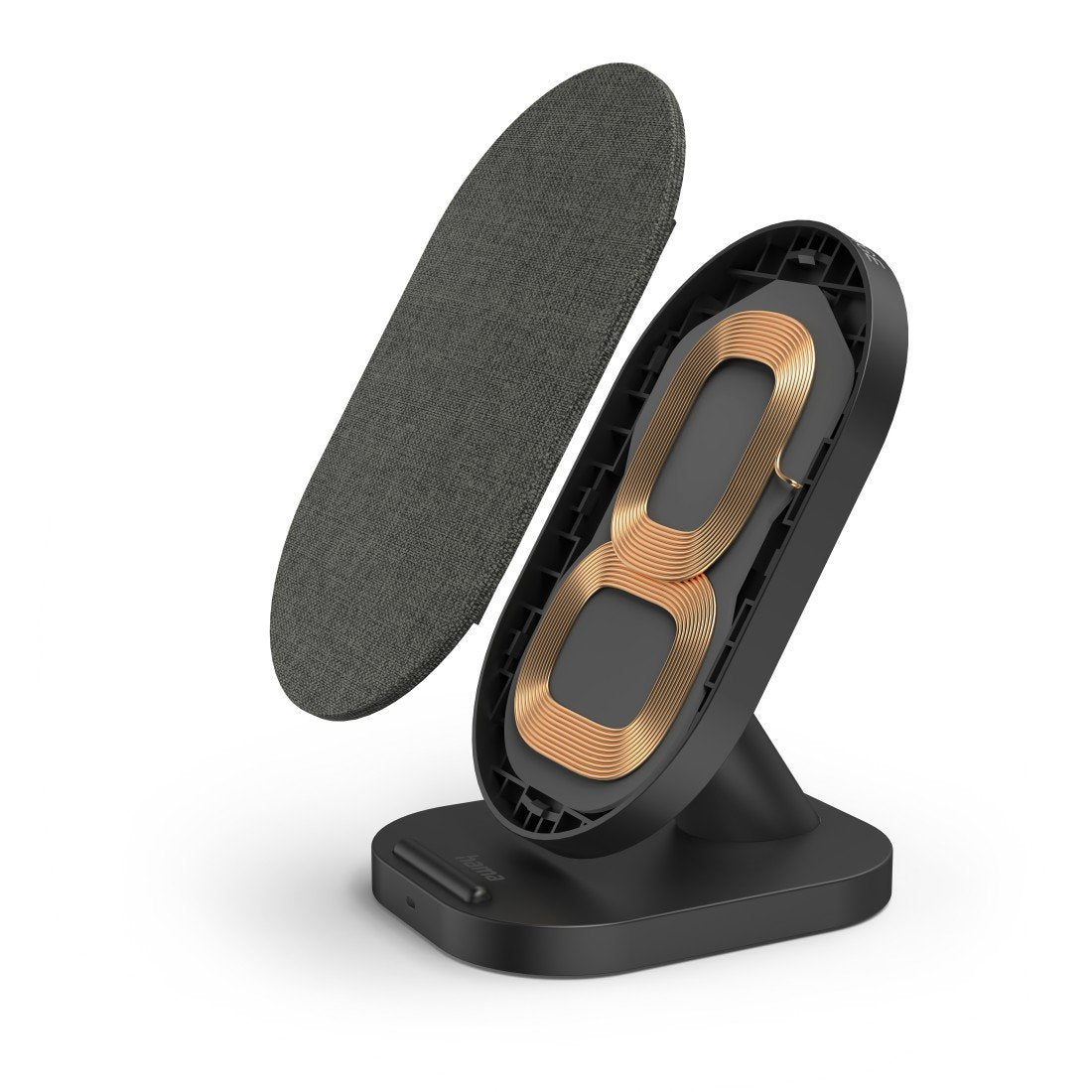 Cargador Inalambrico Hama Qi-Fc10s-Fab  Potencia 10w - Usb-C - Indicador Led - Carga Rapida - 109x65x82mm - Negro