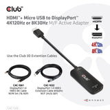 EAN 8719214472498 - CLUB3D CAC-1335 adaptador de cable de vídeo 1 m HDMI + USB DisplayPort imagen 18