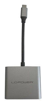 Lc-Power Lc-Hub-C-Multi-4-V2 Hub De Interfaz Usb Tipo C 5000 Mbit/S Plata, Negro