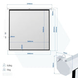 Iggual Pantalla Mural 200x200 Cm Eléctrica