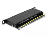 Delock 66870 Panel De Parcheo 0.5u, Patch Panel Negro, Negro, Metal, 0.5u, 254 Mm, 100 Mm, 22 Mm