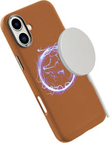 Infinite Venice Iphone 16  Brown Leather Magnetic Cover.