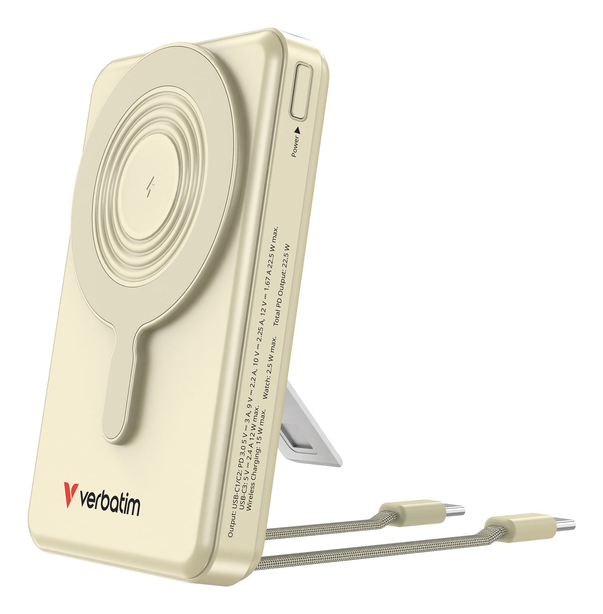 EAN 0023942322740 - Verbatim 32274 batería externa Polímero de litio 10000 mAh Cargador inalámbrico Oro imagen 1