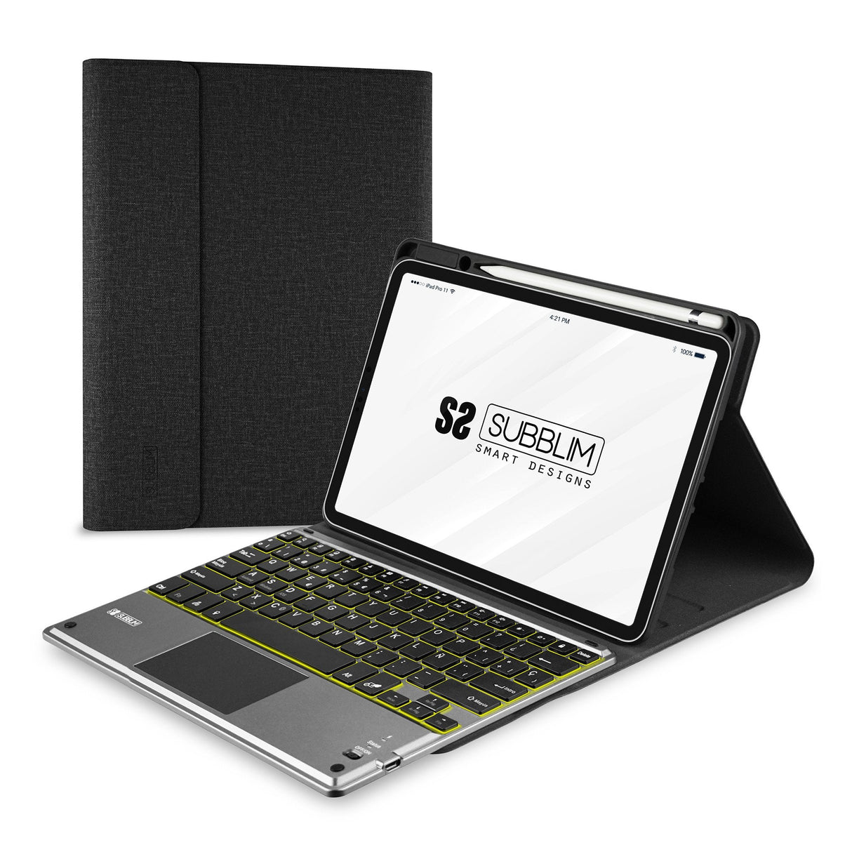 Funda Con Teclado Subblim Keytab Pro Bt Para Tablet Ipad 10.9' 10a Gen Negra