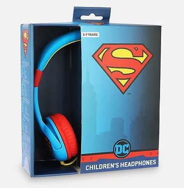 Auricular Infantil Superman 30mm/Jack 3.5mm/ Cable 90cm / Limite 85db/ 3 A 7 Años